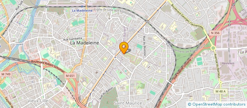 localisation de l'entreprise SINGER CARON à LILLE