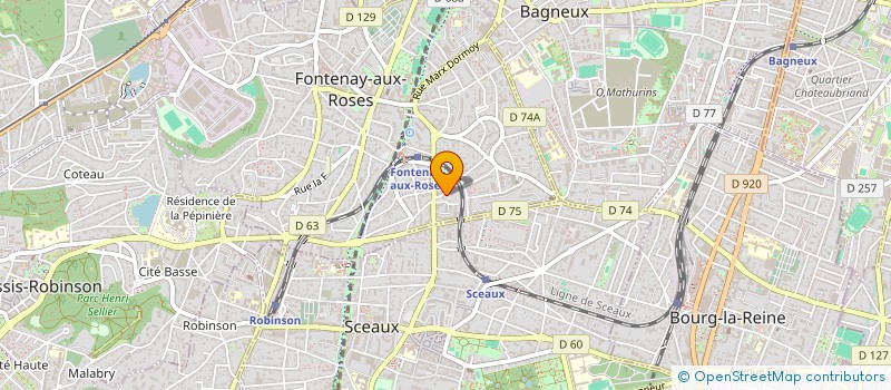 localisation de l'entreprise SINGULIERS OBJETS à FONTENAY-AUX-ROSES