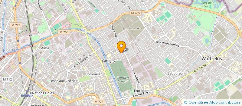 localisation de l'entreprise SINLY à ROUBAIX
