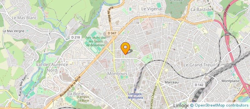 localisation de l'entreprise SINOVA à LIMOGES
