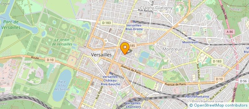 localisation de l'entreprise SINRAY à VERSAILLES
