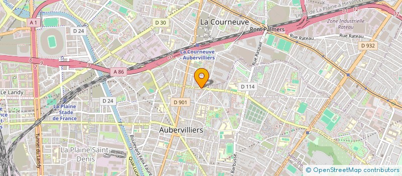 localisation de l'entreprise SINTEX à LA COURNEUVE