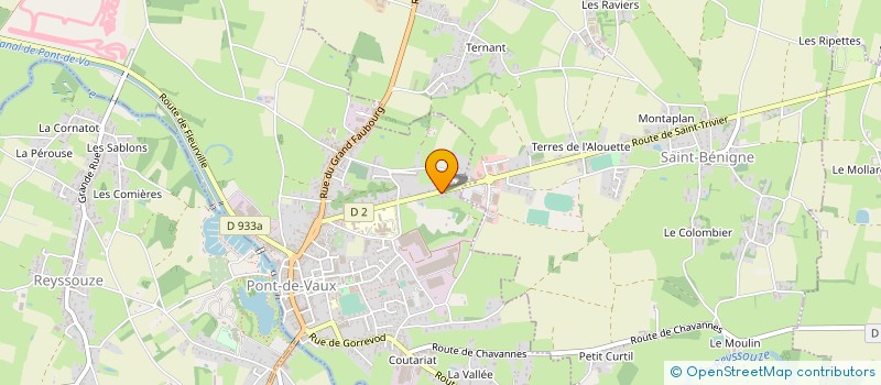 localisation de l'entreprise SINTHYLENE à PONT-DE-VAUX