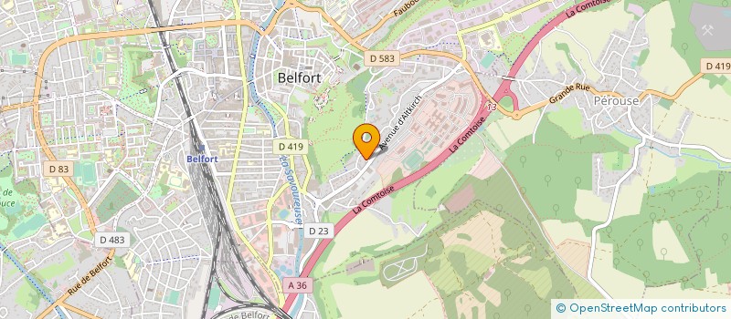 localisation de l'entreprise SINTIRENE à BELFORT