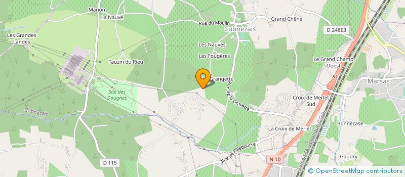 localisation de l'entreprise SINVEST  CUBNEZAIS