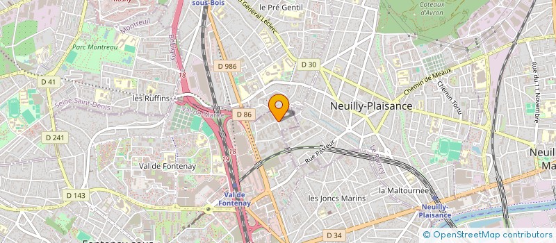 localisation de l'entreprise SIO2 à FONTENAY-SOUS-BOIS