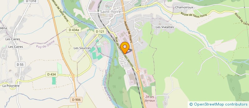 localisation de l'entreprise SIOULE ET COMALAIT à SAINT-YORRE