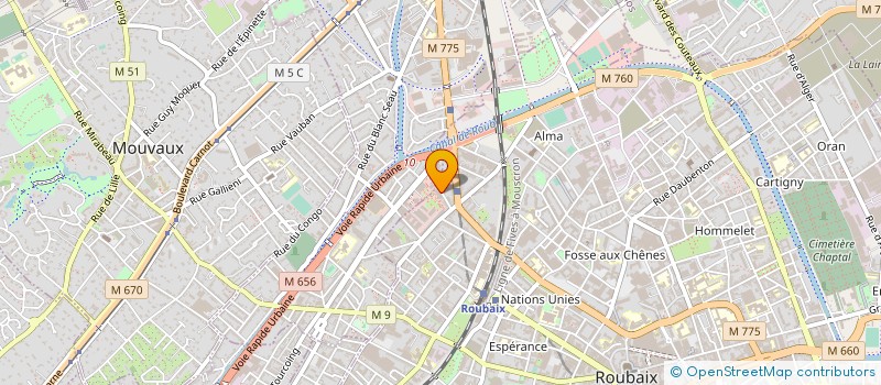 localisation de l'entreprise SIOUX ET COMPAGNIE  ROUBAIX