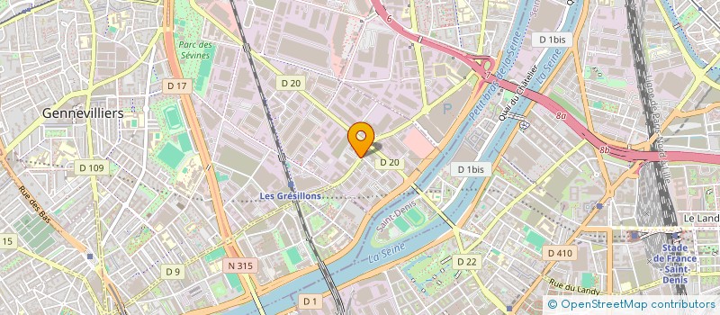 localisation de l'entreprise SIPA LABO à GENNEVILLIERS