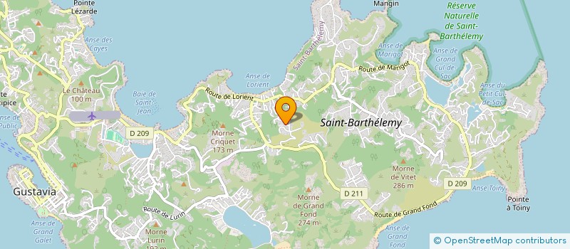 localisation de l'entreprise SIPADAN à SAINT BARTHELEMY