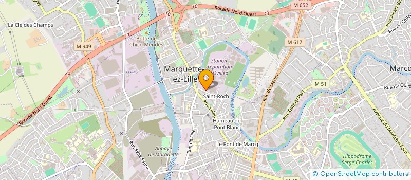 localisation de l'entreprise SIPCA SARL à MARQUETTE-LEZ-LILLE
