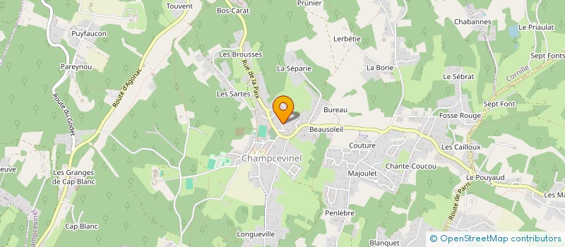 localisation de l'entreprise SIPE  CHAMPCEVINEL