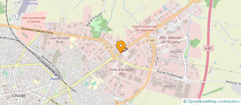 localisation de l'entreprise SIPP STE INDUST PIGM PEINTURE à CHOLET