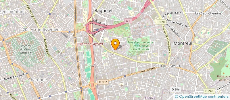 localisation de l'entreprise SIR à BAGNOLET