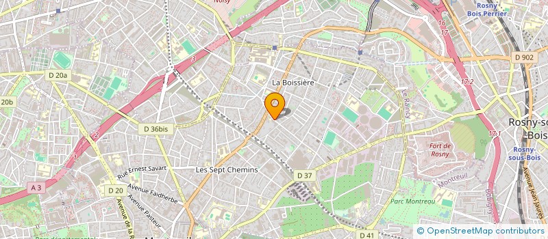 localisation de l'entreprise SIRA ETANCHE  MONTREUIL