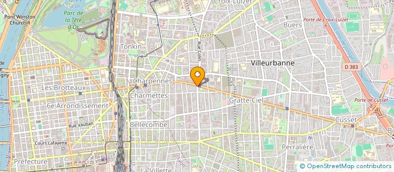 localisation de l'entreprise SIRAC TT & TP à VILLEURBANNE
