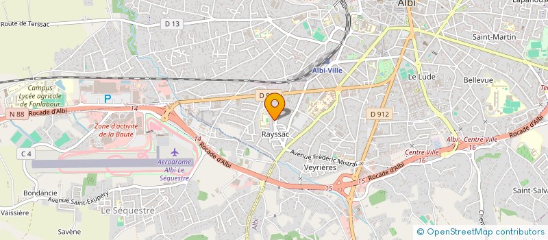 localisation de l'entreprise SIRAG à ALBI