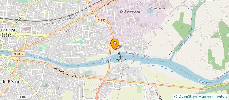 localisation de l'entreprise SIRAP à ROMANS-SUR-ISERE