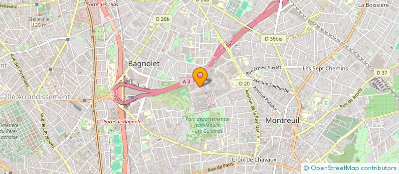 localisation de l'entreprise SIRBATA à BAGNOLET