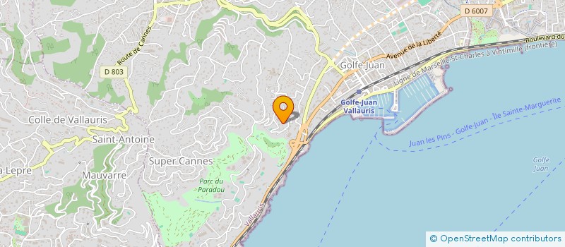 localisation de l'entreprise SIRENA à VALLAURIS