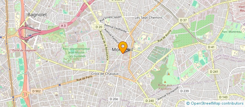 localisation de l'entreprise SIRENES à MONTREUIL