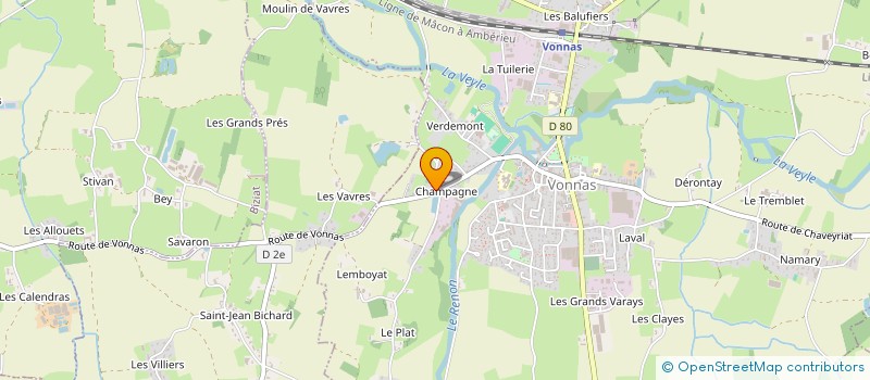 localisation de l'entreprise SIREPP SICA REGIONALE DES PRODUCTEURS DE PORCS à VONNAS