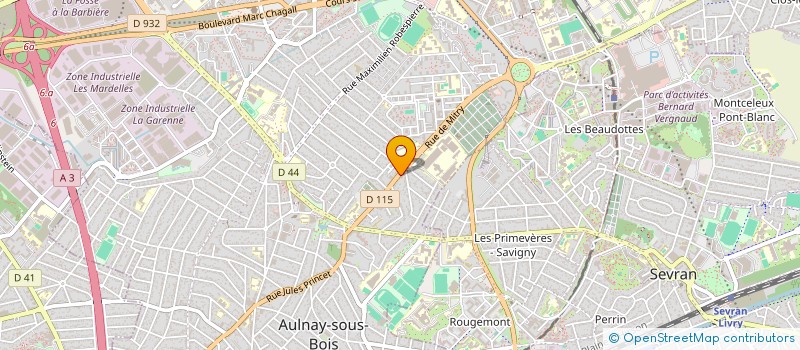 localisation de l'entreprise SIRINE à AULNAY SOUS BOIS