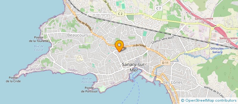 localisation de l'entreprise SIRIUS à SANARY-SUR-MER