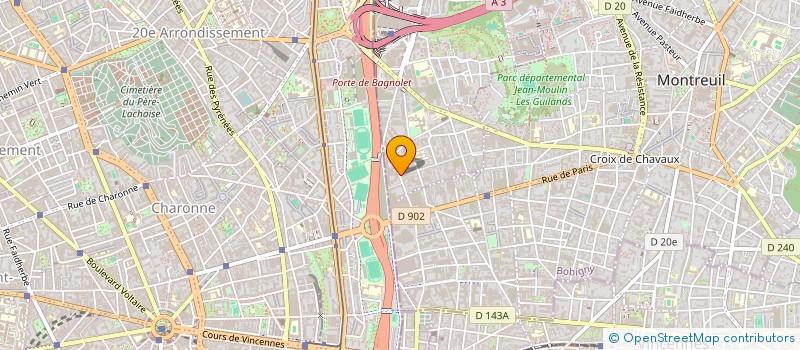 localisation de l'entreprise SIRIUS  BAGNOLET