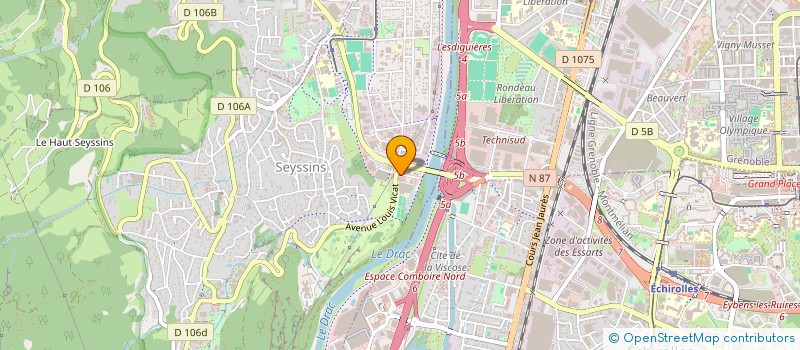 localisation de l'entreprise SIRIUS FRANCE à SEYSSINS