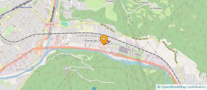 localisation de l'entreprise SIRIUS SERVICES  ALBERTVILLE