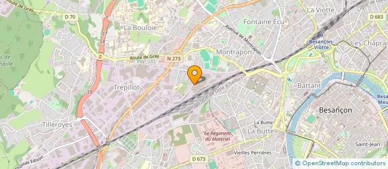 localisation de l'entreprise SIROCCO SKATE CLUB (SSC)  BESANCON