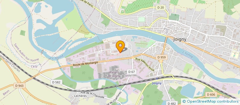 localisation de l'entreprise SIRPAC à JOIGNY