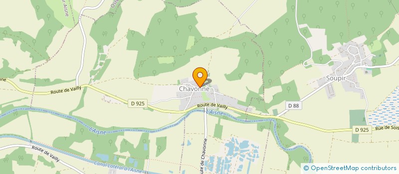 localisation de l'entreprise SIRS DE PRESLES-ET-BOVES, CYS-LA-COMMUNE, SAINT-MARD, CHAVONNE ET SOUPIR à CHAVONNE