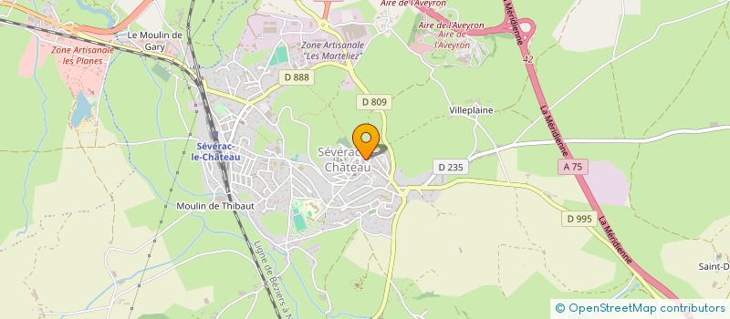 localisation de l'entreprise SIRVENTES  LAISSAC-SEVERAC L'EGLISE