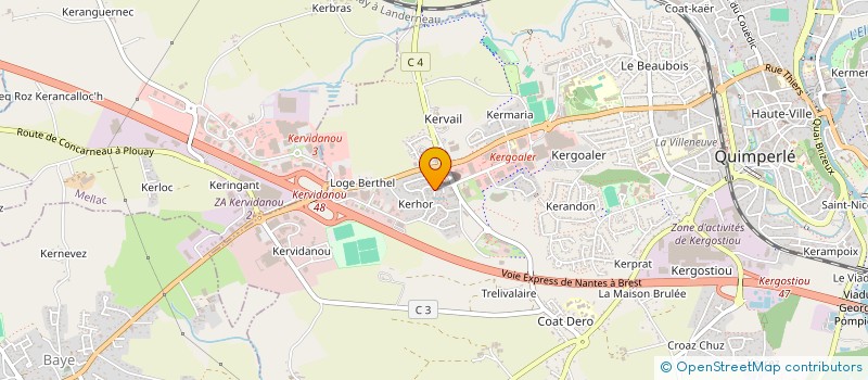 localisation de l'entreprise SISA COLLECTIF DE SANTE DE KEMPERLE  QUIMPERLE