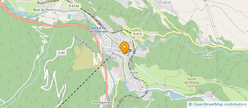 localisation de l'entreprise SISA DES VALLEES D'AX à AX-LES-THERMES