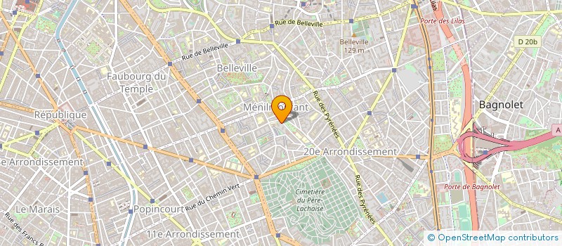 localisation de l'entreprise SISA MSP MENILMONTANT  PARIS