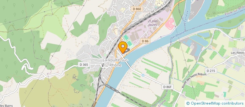localisation de l'entreprise SISA RHONE EYRIEUX  LA VOULTE-SUR-RHONE