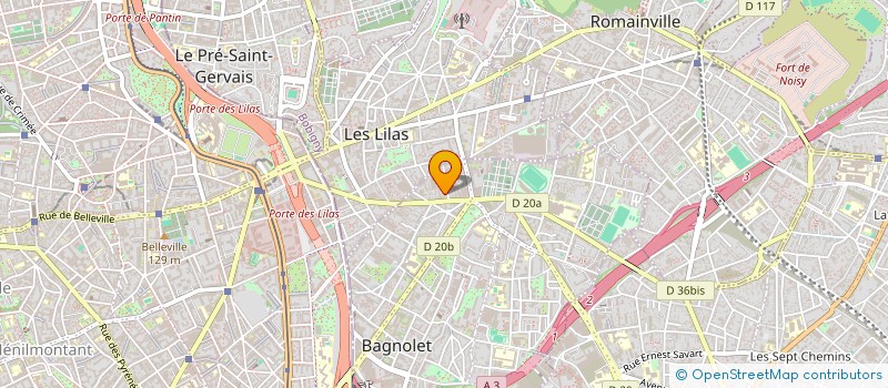 localisation de l'entreprise SISTERS à BAGNOLET