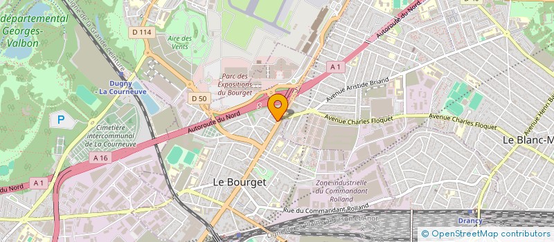 localisation de l'entreprise SITA ELECTRICITE à LE BOURGET