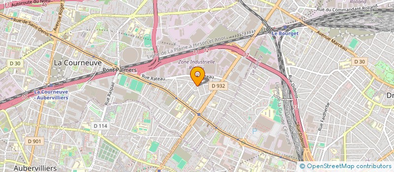 localisation de l'entreprise SITA- TEX à LA COURNEUVE