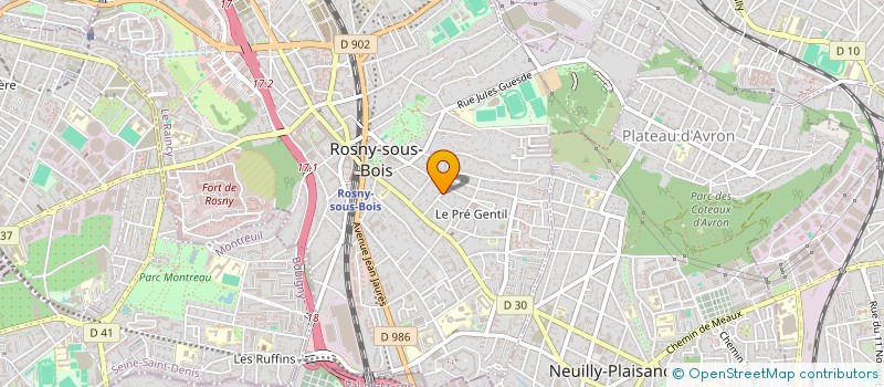 localisation de l'entreprise SITBON WILLIAM à ROSNY-SOUS-BOIS