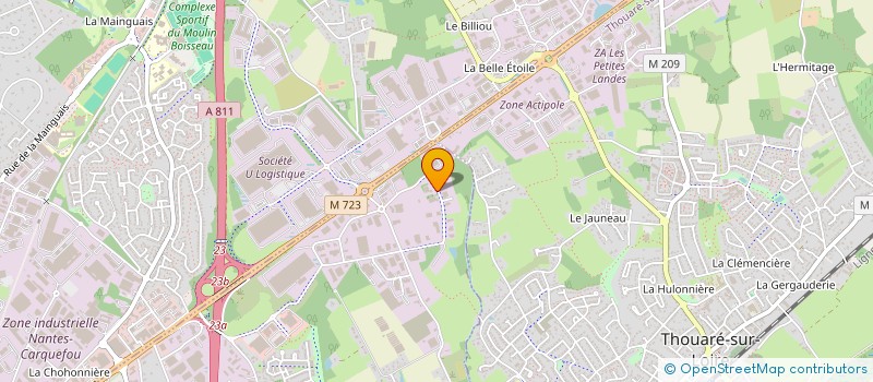 localisation de l'entreprise SITE D'EXPLOITATION DES TRANSPORTS BENECO PAR ABREVIATION S.E.T.B.  SAINTE-LUCE-SUR-LOIRE