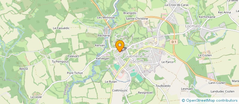 localisation de l'entreprise SITE REMARQUABLE DU GOUT DE GUEMENE SUR SCORFF - PAYS POURLETH  GUEMENE-SUR-SCORFF