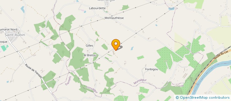 localisation de l'entreprise SITE47  MONSEGUR