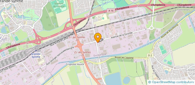 localisation de l'entreprise SITENOR à DUNKERQUE