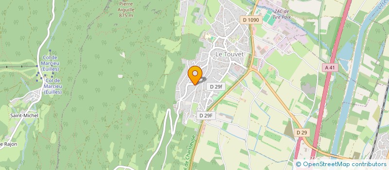 localisation de l'entreprise SITES ET PAYSAGES à LE TOUVET