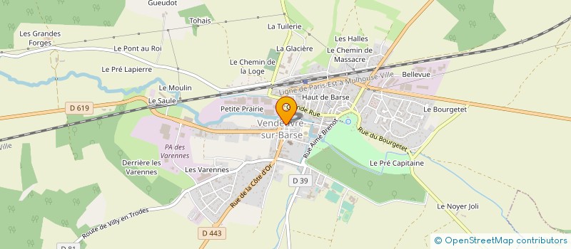 localisation de l'entreprise SITS ET DE GESTION DU COSEC DE VENDEUVRE-SUR-BARSE  VENDEUVRE-SUR-BARSE