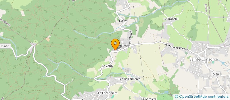 localisation de l'entreprise SIV BATERCES  POLLIONNAY